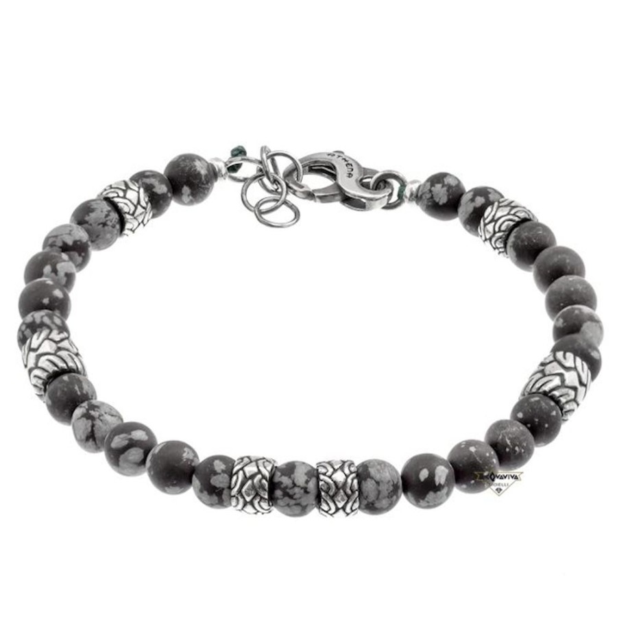 Uomo Athena Braccialibracciali Da Uomo | Bracciale In Argento Riders Athena Mpbr2910/Ub