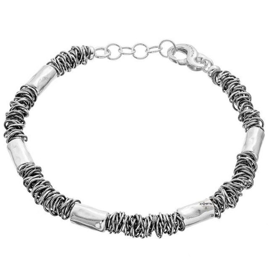 Uomo Athena Braccialibracciali Da Uomo | Bracciale In Argento Soulman Athena Br2847/Ub