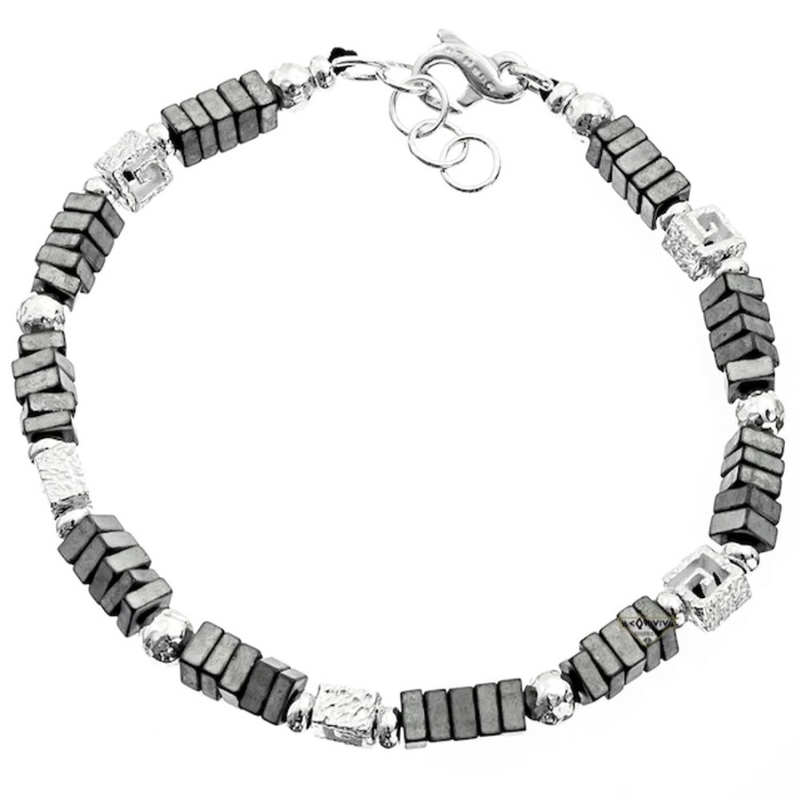 Uomo Acquaviva Gioielli Braccialibracciali Da Uomo | Bracciale In Argento Soulman Athena Mpbr2749/U