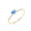 Donna Nanis Anellianelli Da Donna | Anello In Oro Con Diamanti E Topazio London Blu Dancing Azure As36-597 Nanis