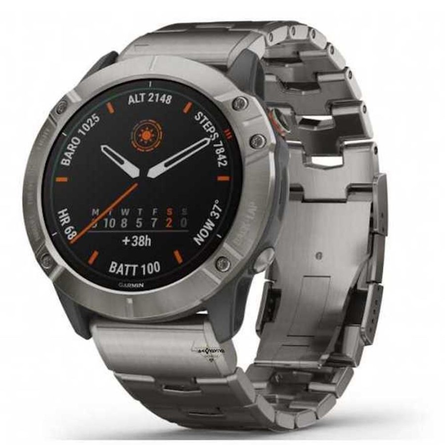 Uomo Acquaviva Gioielli Smartwatch | Orologio Smartwatch Fenix 6X Pro Solar Garmin 010-02157-24