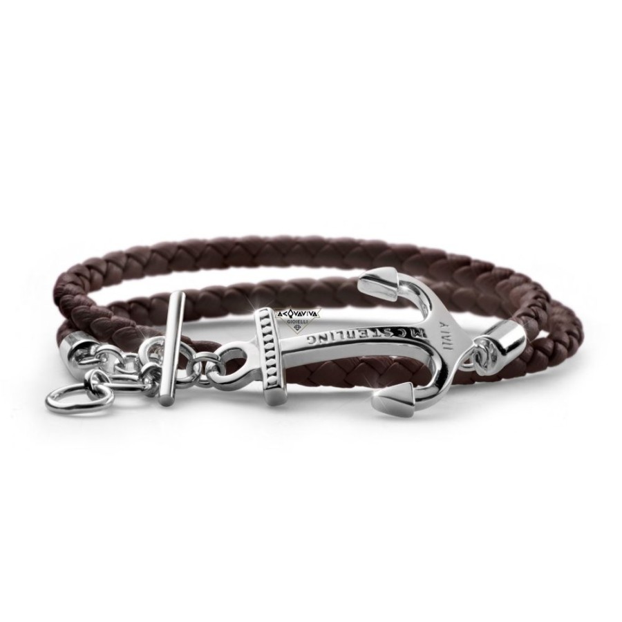 Uomo Acquaviva Gioielli Braccialibracciali Da Uomo | Bracciale Neptuno Mariacristina Sterling G1820