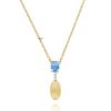 Donna Nanis Collanecollane Da Donna | Collana In Oro Con Diamanti E Topazio London Blu Dancing Azure Cs15-597 Nanis