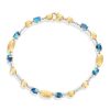 Donna Nanis Braccialibracciali Da Donna | Bracciale In Oro Con Diamanti E Topazio London Blu Dancing Azure Bs1-597 Nanis