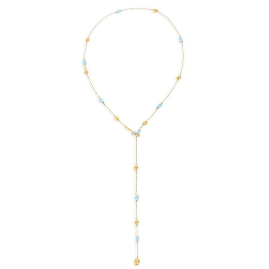 Donna Nanis Collanecollane Da Donna | Collana In Oro Con Diamanti E Acquamarina Milky Dancing Azure Cs22-587 Nanis