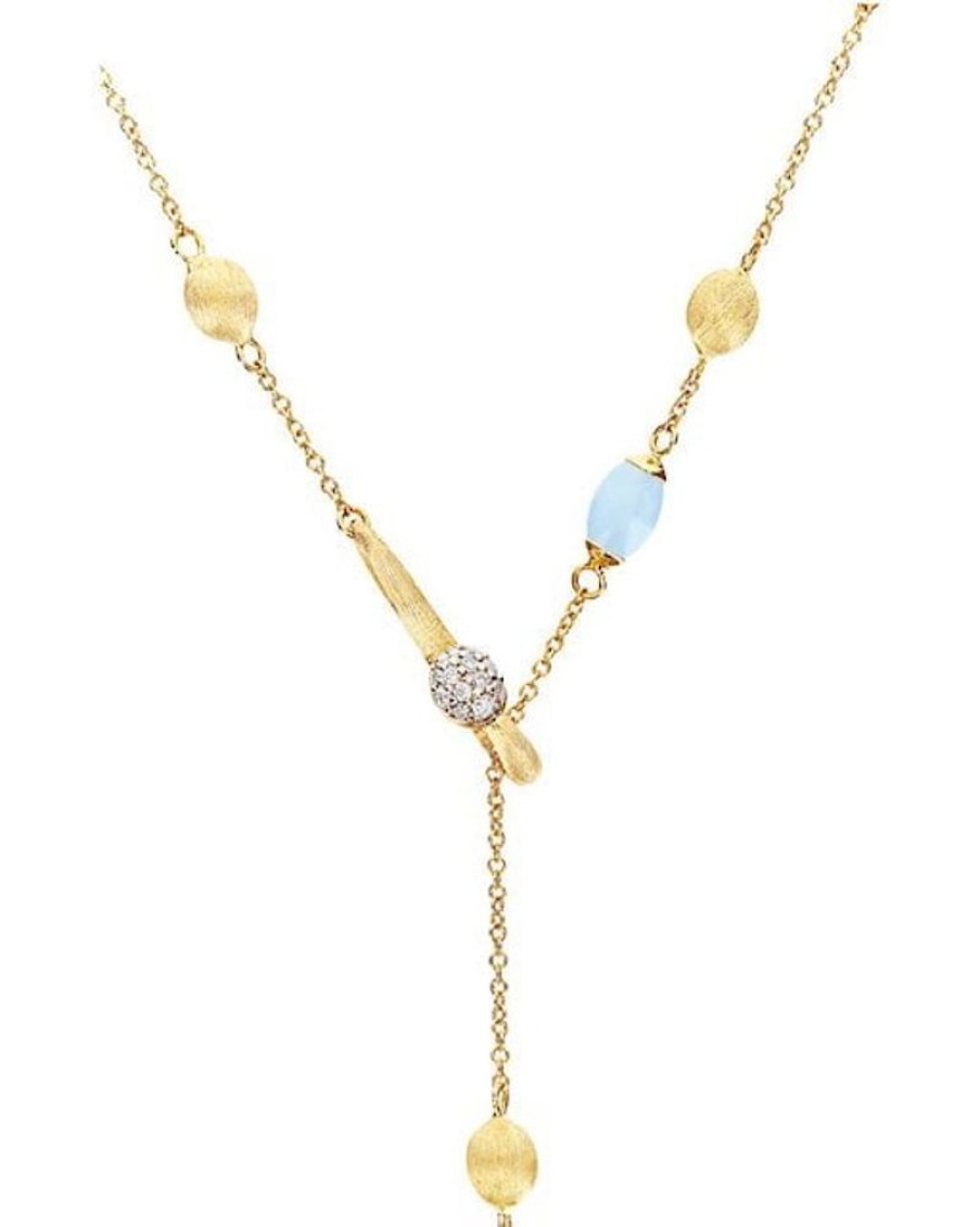 Donna Nanis Collanecollane Da Donna | Collana In Oro Con Diamanti E Acquamarina Milky Dancing Azure Cs22-587 Nanis