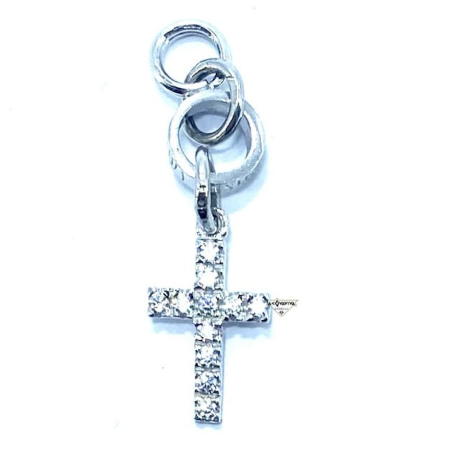 Donna Maria Cristina Sterling Charmcharm | Charm Croce Zirconata Mariacristina Sterling G4120