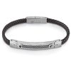 Uomo Acquaviva Gioielli Braccialibracciali Da Uomo | Bracciale In Acciaio E Pelle Guess Jumb28034Jw