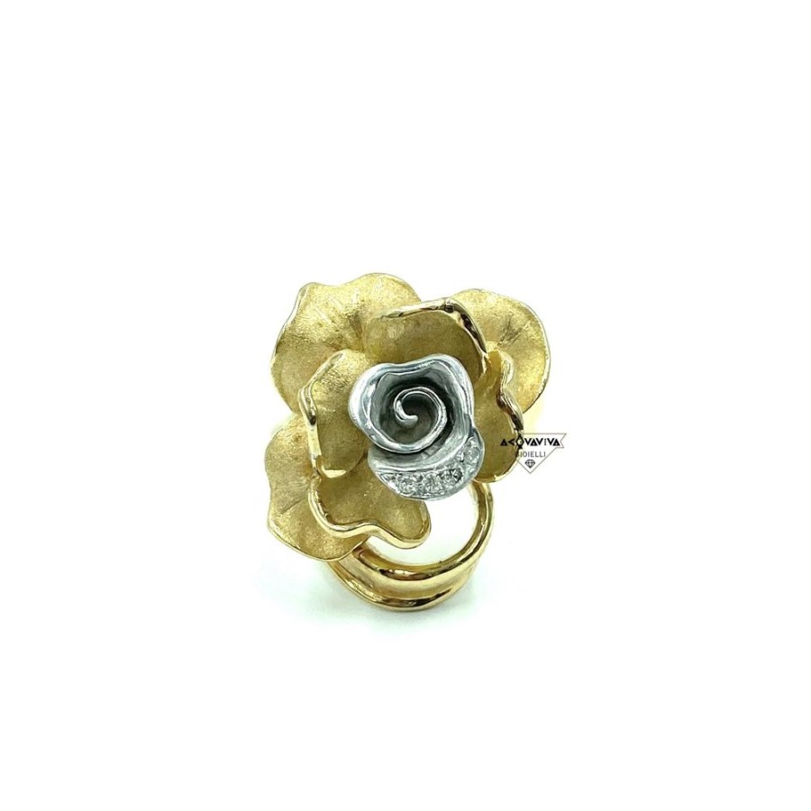 Donna Annamaria Cammilli Anellianelli Da Donna | Anello Oro In Fiore Annamaria Cammilli Gan0273