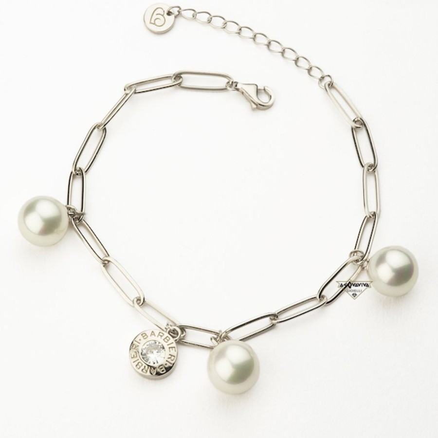 Donna Barbieri Braccialibracciali Da Donna | Bracciale Catena E Perla Barbieri Bl36888-Ar06