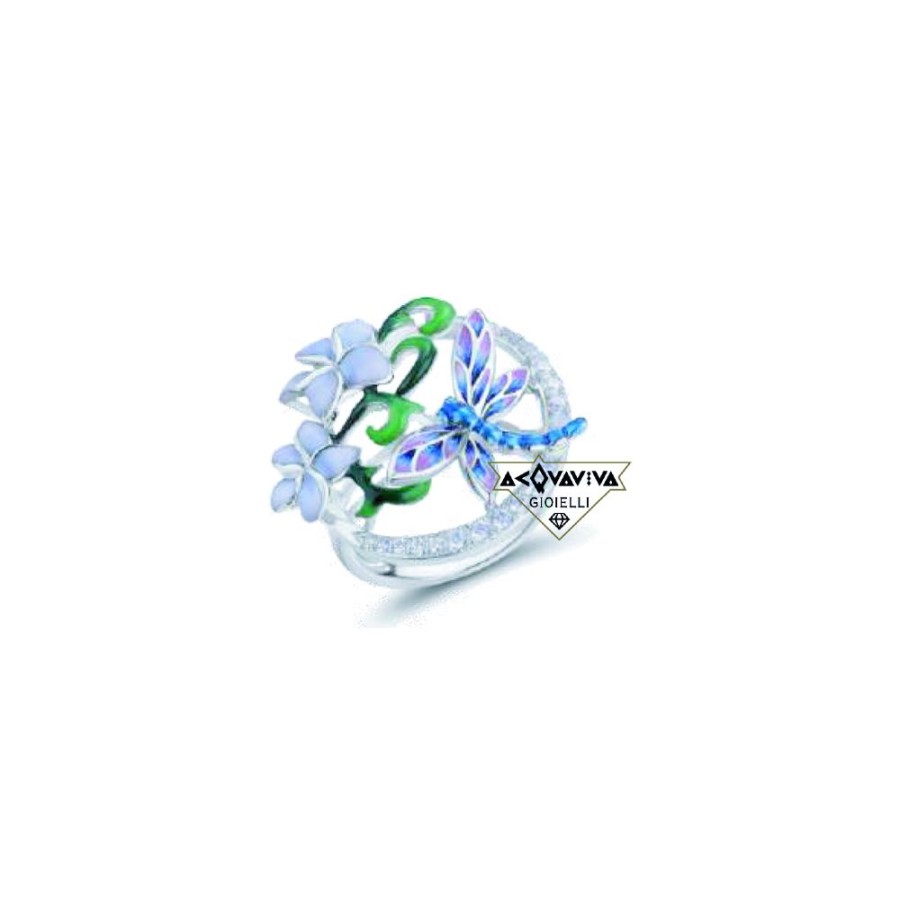 Donna VeryNice Anellianelli Da Donna | Anello Con Libellula E Fiore Verynice J09