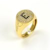 Donna Misis Anellianelli Da Donna | Anello Con Iniziale Color Oro Misis An03526Pl