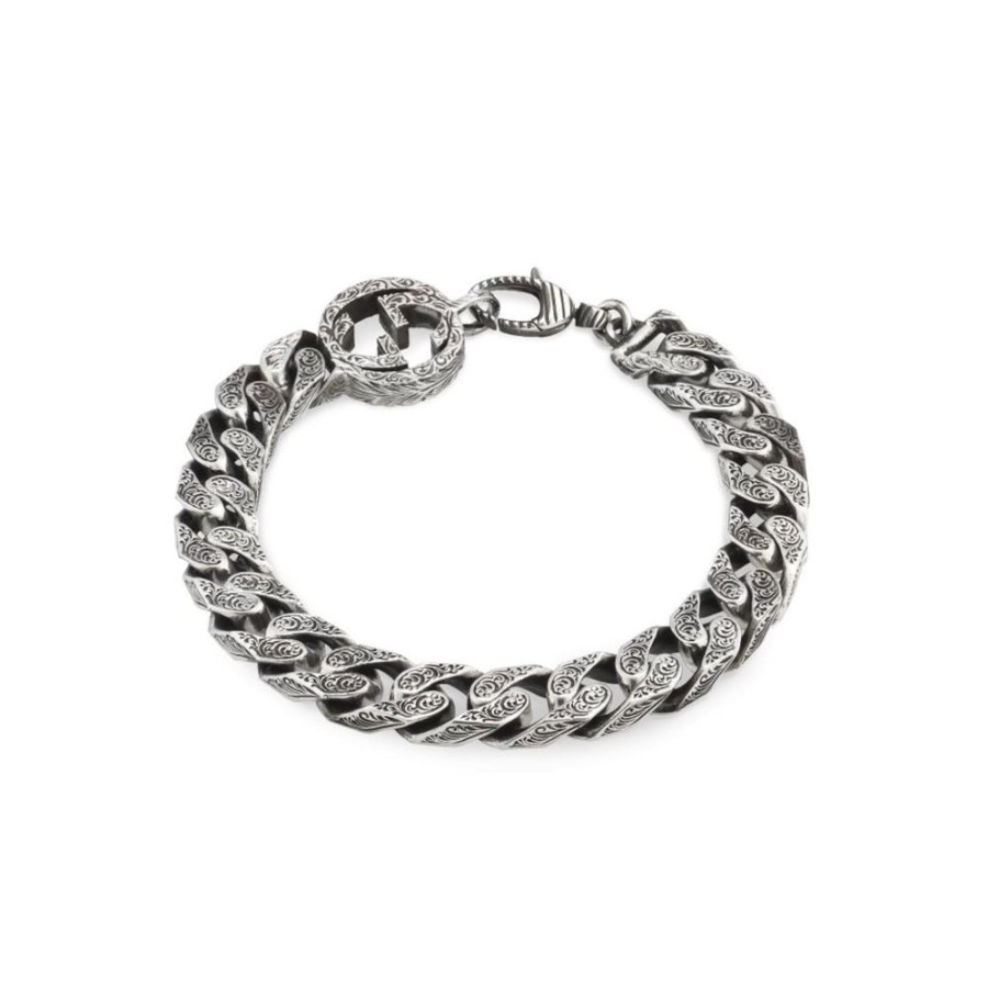 Uomo Gucci Braccialibracciali Da Uomo | Bracciale Interlocking G Gucci Yba454285001