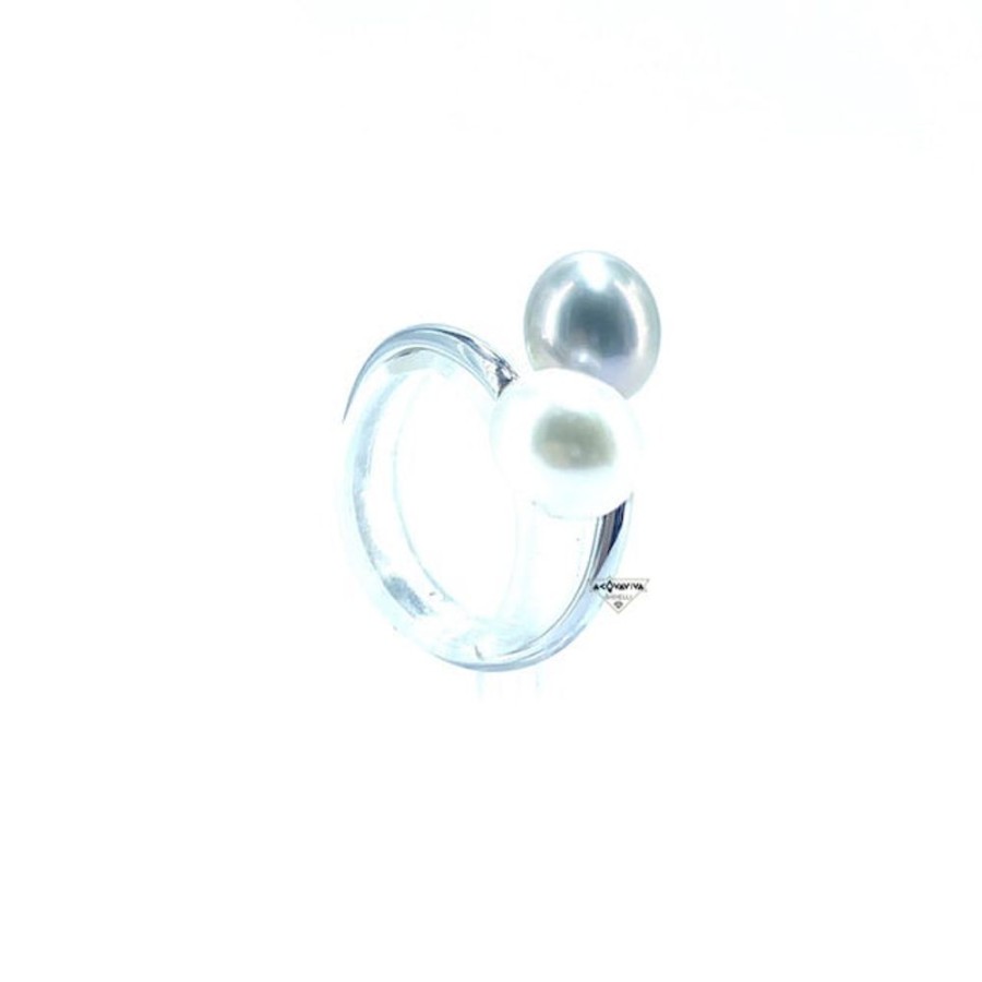 Donna Nihama Anellianelli Da Donna | Anello In Oro E Perle Contree Nihama Na065904Fab075