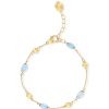 Donna Nanis Braccialibracciali Da Donna | Bracciale In Oro E Acquamarina Milk Dancing Azure Bn2-587 Nanis