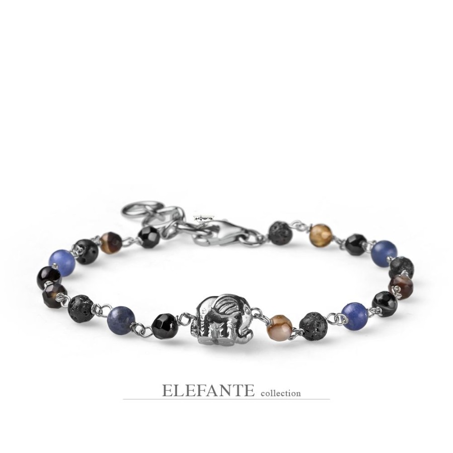 Uomo Maria Cristina Sterling Braccialibracciali Da Uomo | Bracciale Elefante Mariacristina Sterling G3931