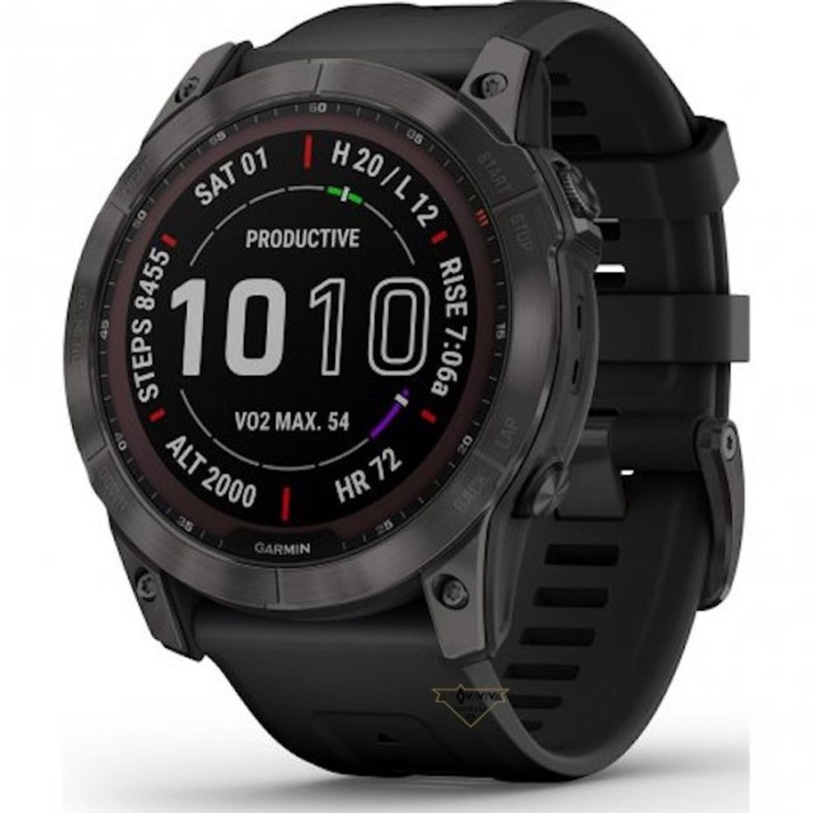 Uomo Acquaviva Gioielli Smartwatch | Orologio Smartwatch Fenix 7X Sapphire Solar Garmin 010-02541-11