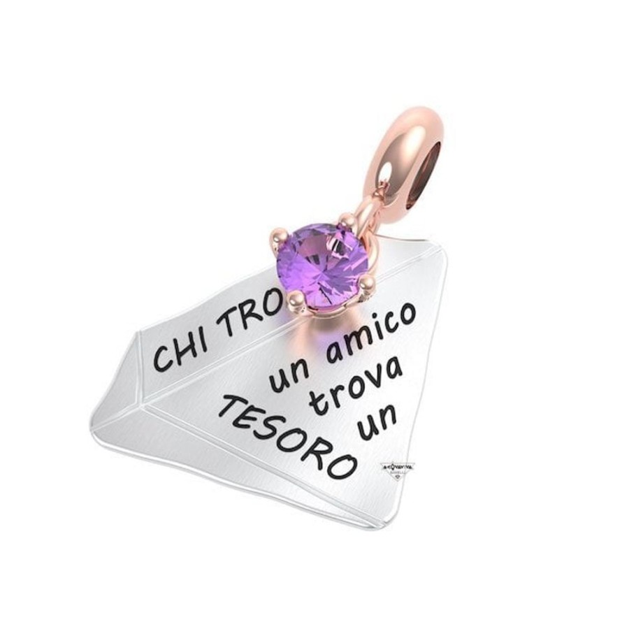 Donna Rerum Charmcharm | Charm Amicizia Chi Trova Un Amico Trova Un Tesoro Rerum 25018