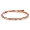 Donna Crieri Braccialibracciali Da Donna | Bracciale Tennis"Futura", In Oro Rosa E Diamanti Crieri