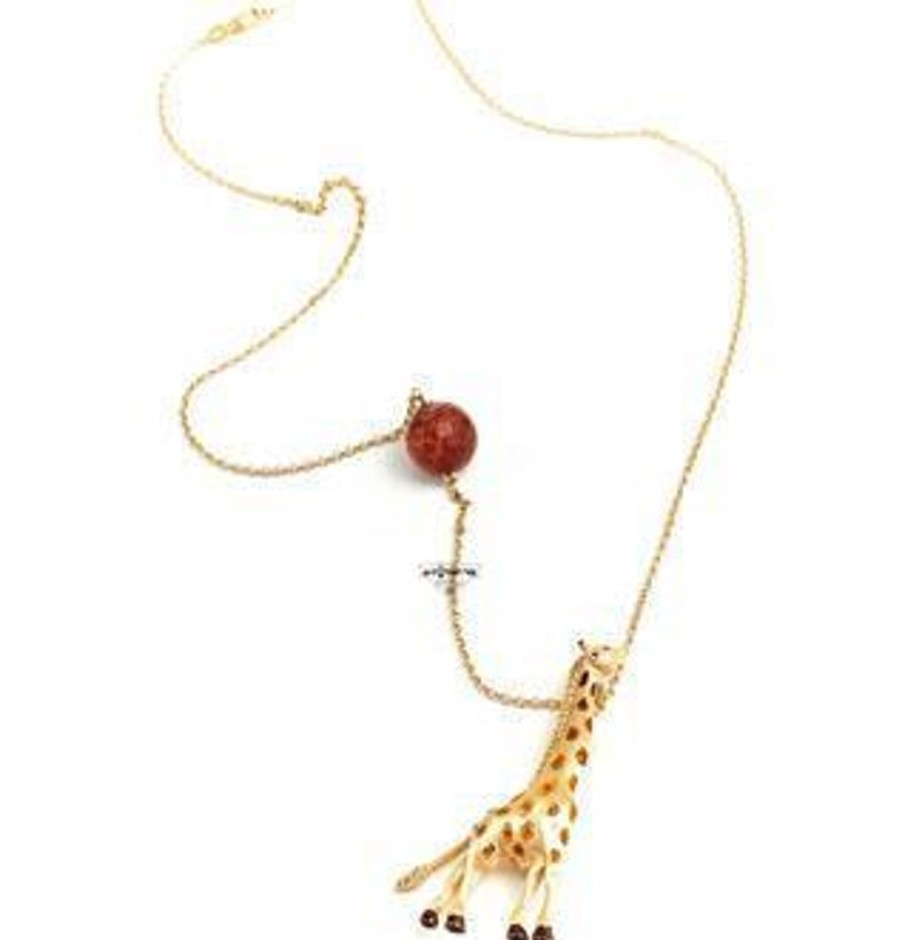 Donna Misis Collanecollane Da Donna | Collana Con Simbolo Delle Giraffa Africa Queen Misis Ci05685