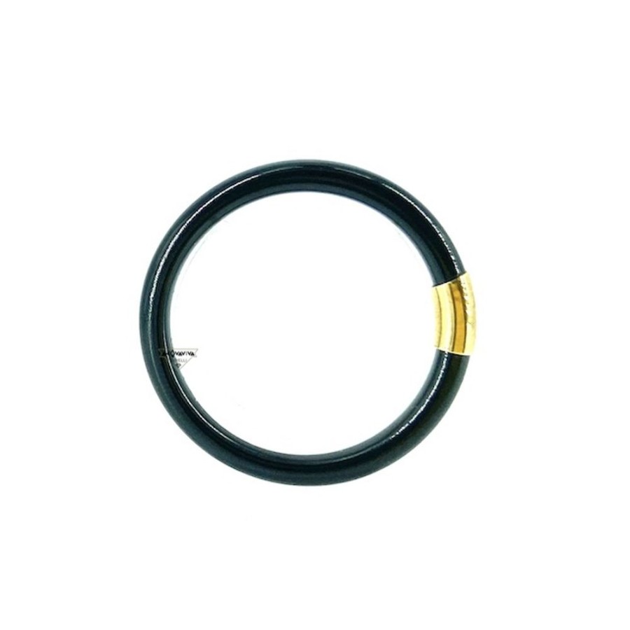 Uomo Acquaviva Gioielli Anellianelli Da Uomo | Anello In Ceramica Nera E Oro Civico 111