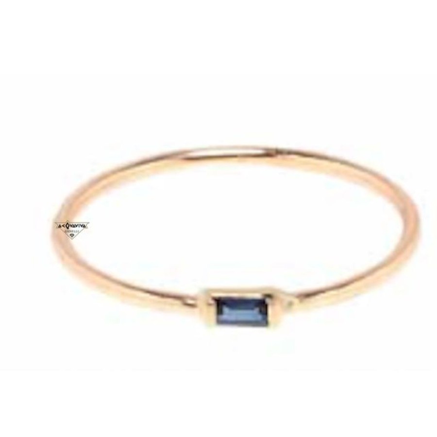 Donna Pitimalì Anellianelli Da Donna | Anello Baguettes Con Zirconi Blu Piti Mali 590/An-Bl