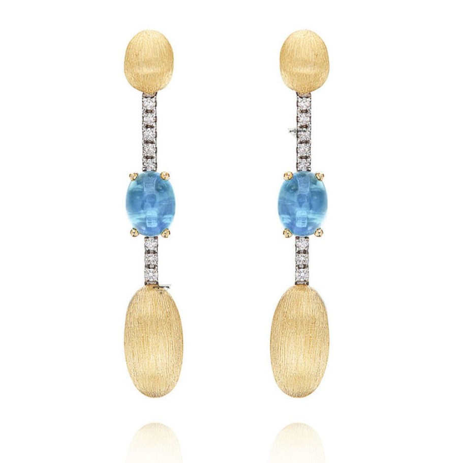 Donna Nanis Orecchiniorecchini Da Donna | Orecchini In Oro Con Diamanti E Topazio Dancing Azure Nanis