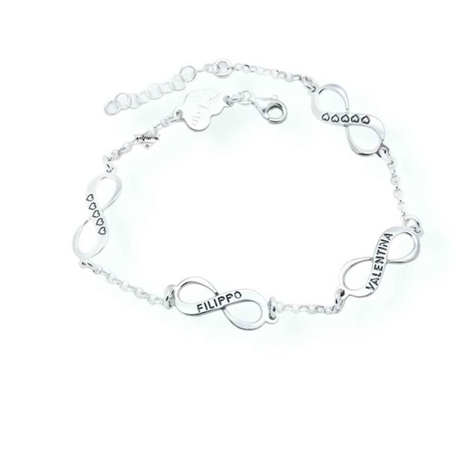 Donna Le B D'or Braccialibracciali Da Donna | Bracciale 4 Infinito Con Incisione Lebd'Or