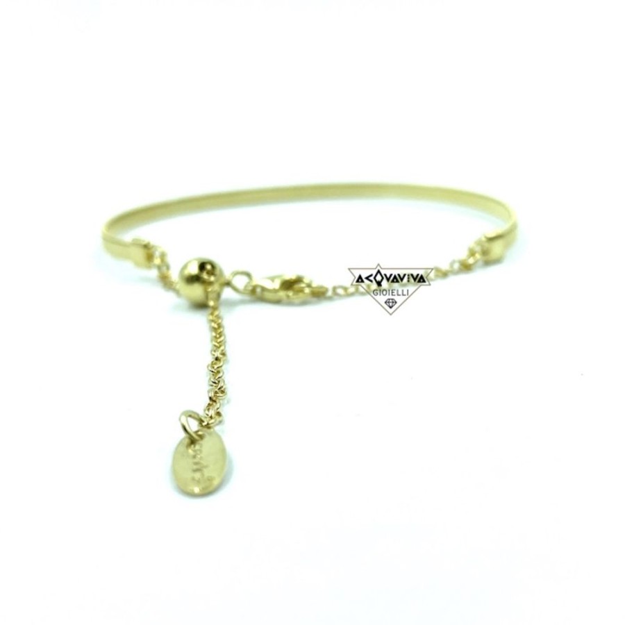 Uomo Candre Collanecollane Da Uomo | Bracciale Rigido In Argento (Color Oro) Candre Luxury