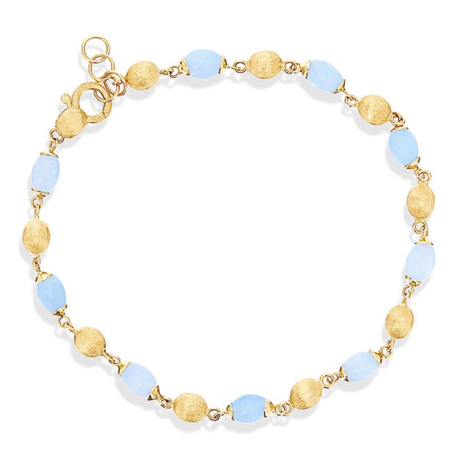 Donna Nanis Braccialibracciali Da Donna | Bracciale In Oro E Acquamarina Milk Dancing Azure Bn25-587 Nanis