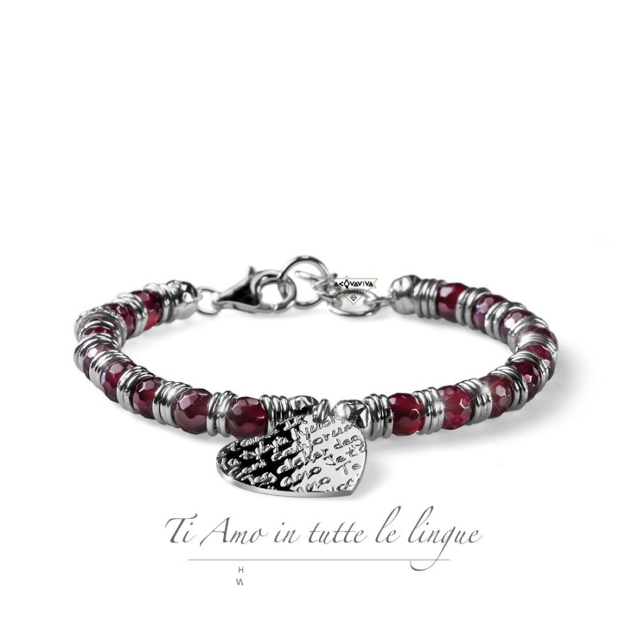 Uomo Maria Cristina Sterling Braccialibracciali Da Uomo | Bracciale Love Mariacristina Sterling G2811