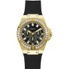 Donna Acquaviva Gioielli Quarzoorologi Quarzo Donna | Orologio Multifunzione Bold Black & Gold Venus Guess Gw0118L1