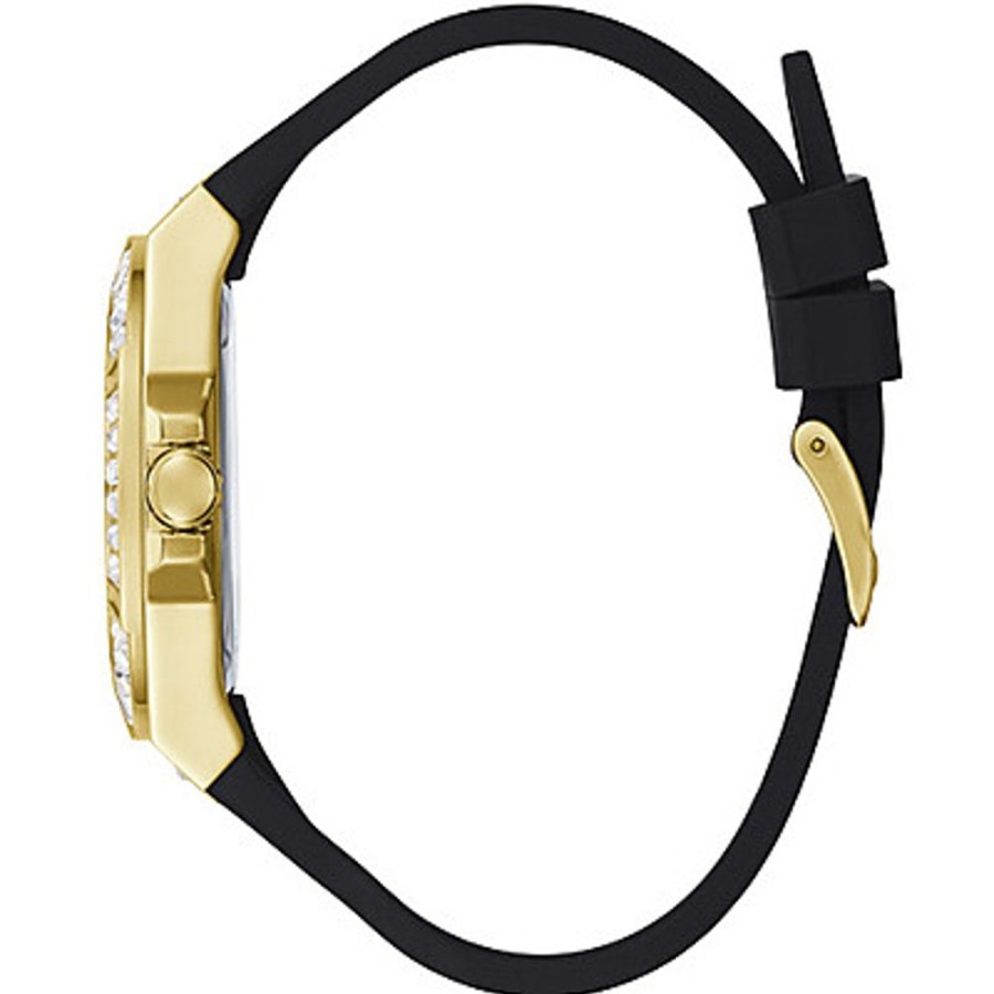 Donna Acquaviva Gioielli Quarzoorologi Quarzo Donna | Orologio Multifunzione Bold Black & Gold Venus Guess Gw0118L1