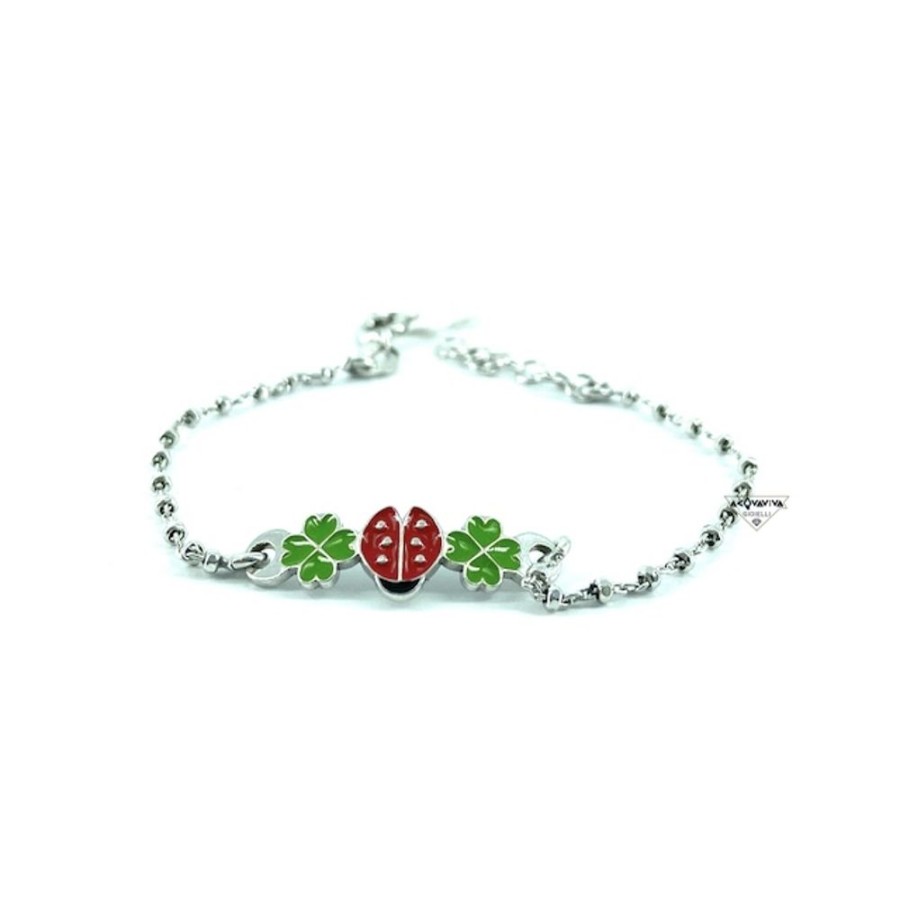 Donna Acquaviva Gioielli Braccialibracciali Da Donna | Bracciale Con Coccinella E Quadrifogli Idandi