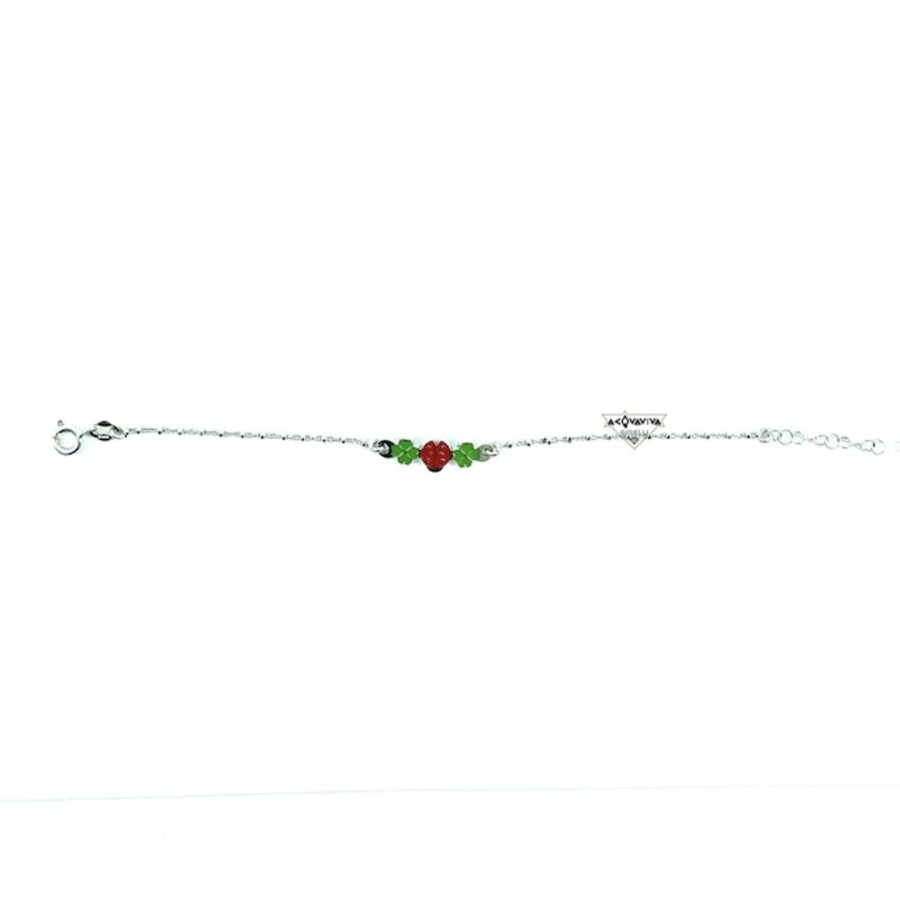 Donna Acquaviva Gioielli Braccialibracciali Da Donna | Bracciale Con Coccinella E Quadrifogli Idandi