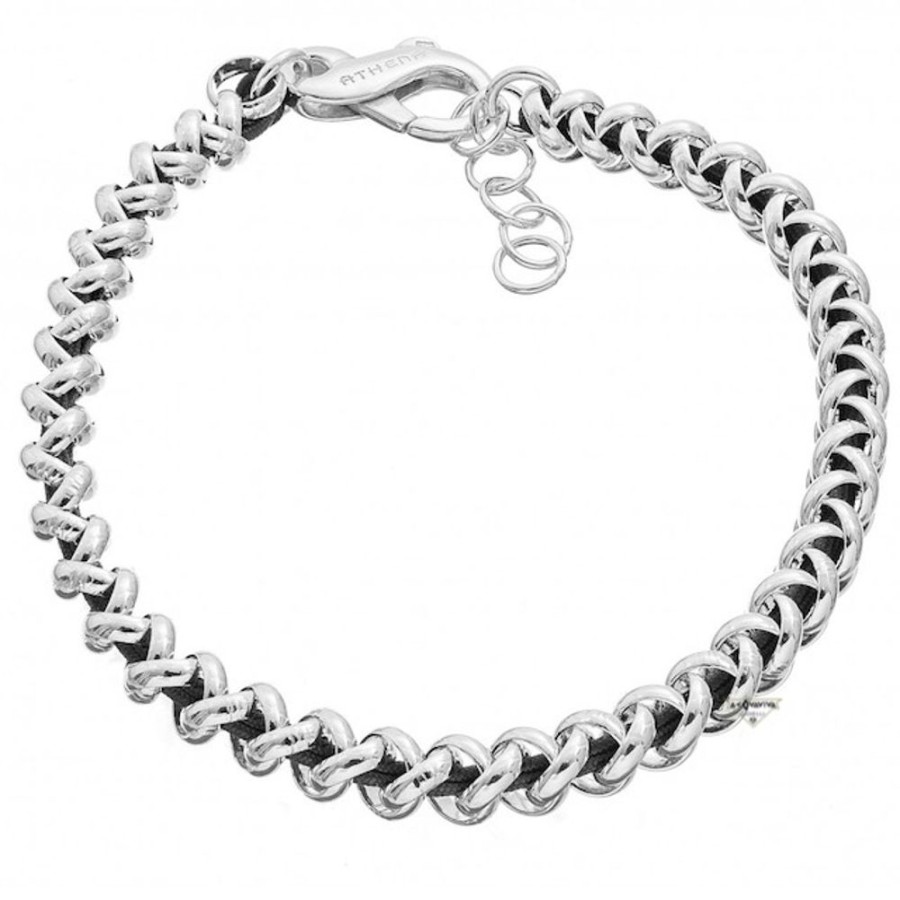 Uomo Athena Braccialibracciali Da Uomo | Bracciale In Argento Soulman Athena Br2819/U