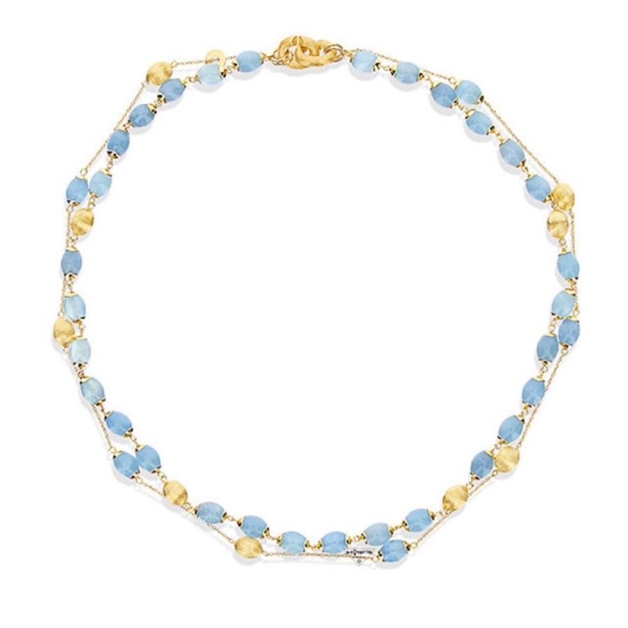 Donna Nanis Collanecollane Da Donna | Collana In Oro Con Diamanti E Acquamarina Milky Dancing Azure Cn4-575 Nanis