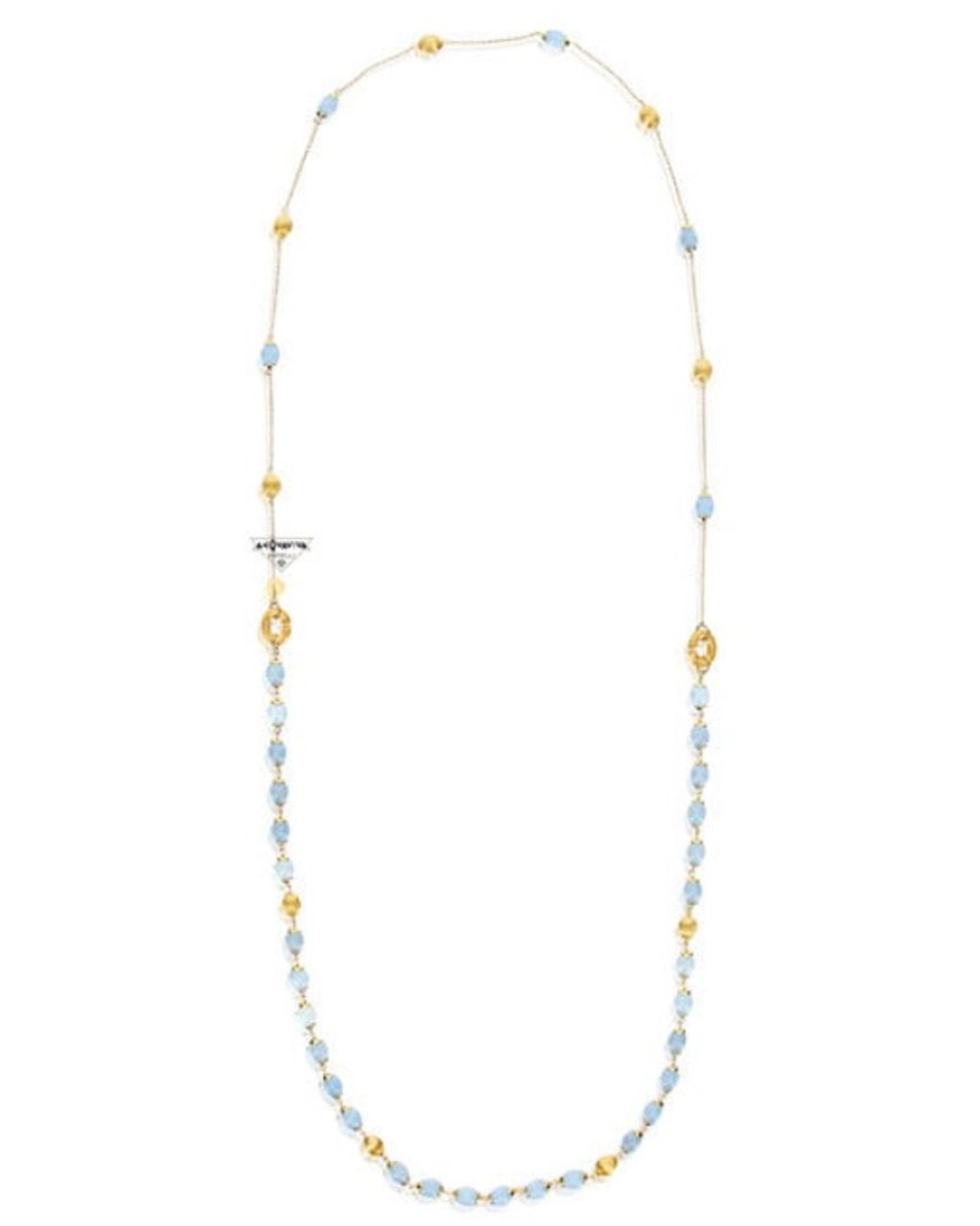 Donna Nanis Collanecollane Da Donna | Collana In Oro Con Diamanti E Acquamarina Milky Dancing Azure Cn4-575 Nanis