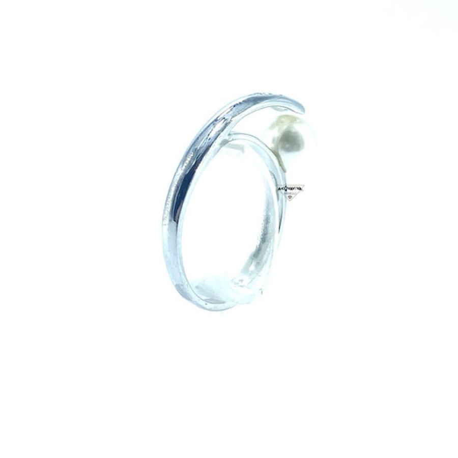 Donna Nihama Anellianelli Da Donna | Anello Con Perla Tensione Golay Ga042404Fabi065