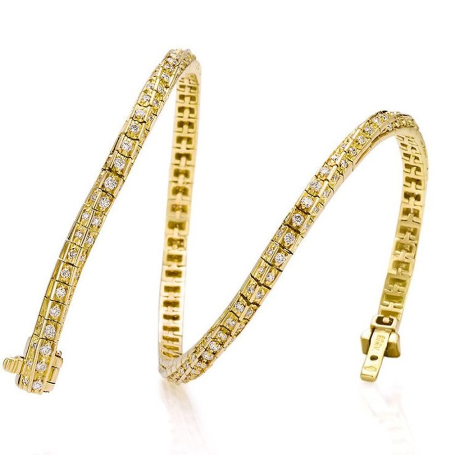 Donna Crieri Braccialibracciali Da Donna | Bracciale Tennis"Futura", In Oro E Diamanti Crieri